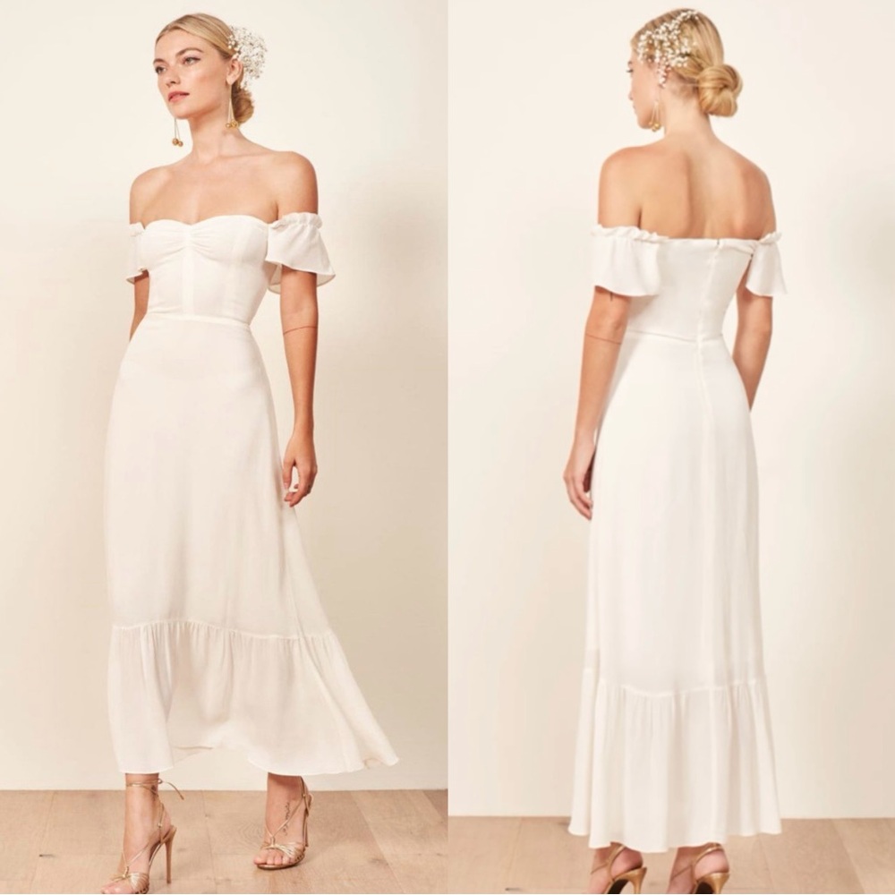 NWT Reformation Butterfly Dress Ivory